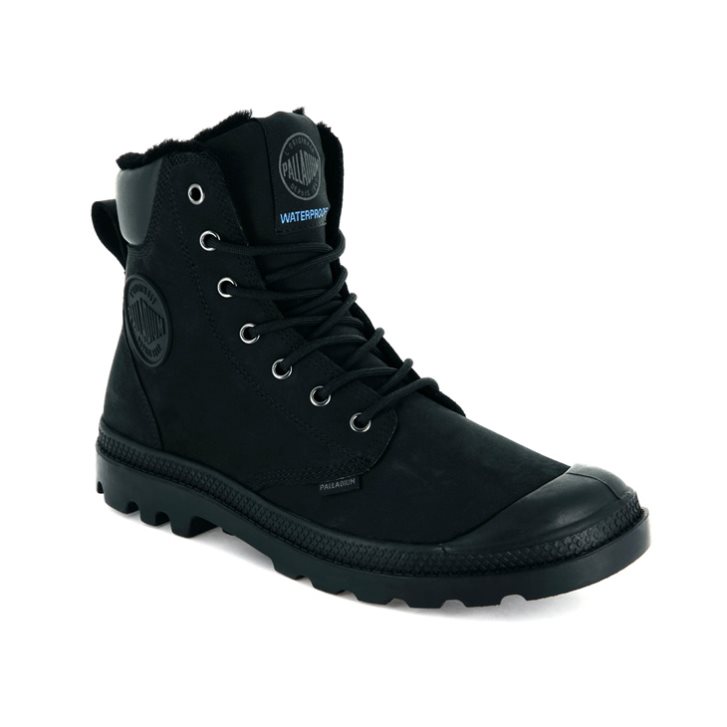 Dámské Boty Palladium Pampa Sportovní Cuff WPS Černé | CZ YFV-64K